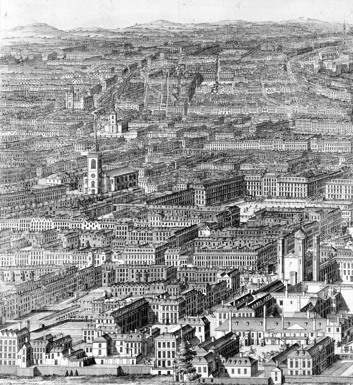 A londoni City kilátása, 1710 alkotó: Johannes Kip