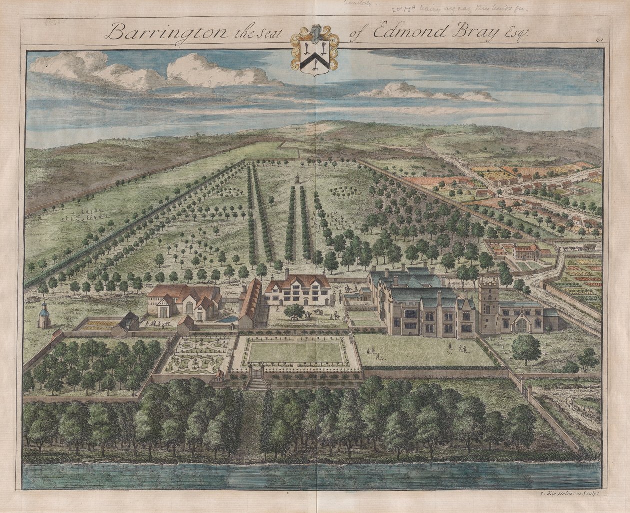 Barrington, The Seat of Edmond Bray, Esq., [1712], újra kiadva 1768-ban. alkotó: Johannes Kip