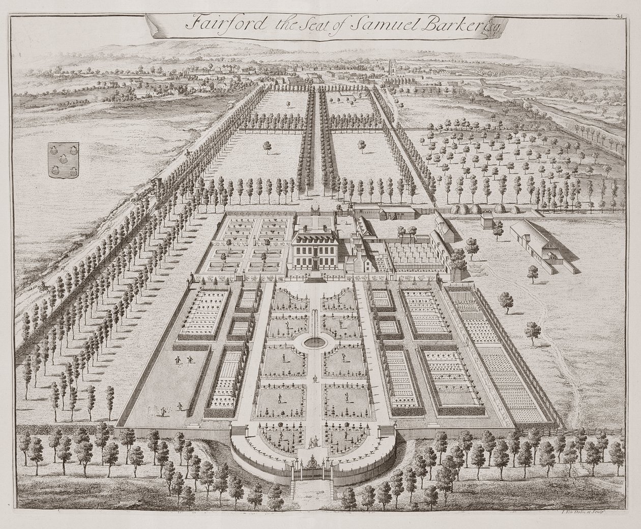 Fairford House, Samuel Barker székhelye, Thomas Badeslade (1718-50) „Thirty Six Different Views of Noblemen and Gentlemen