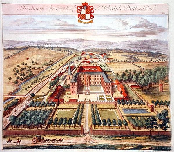 Sherborn Sir Ralph Dutton székhelye (metszet) alkotó: Johannes Kip