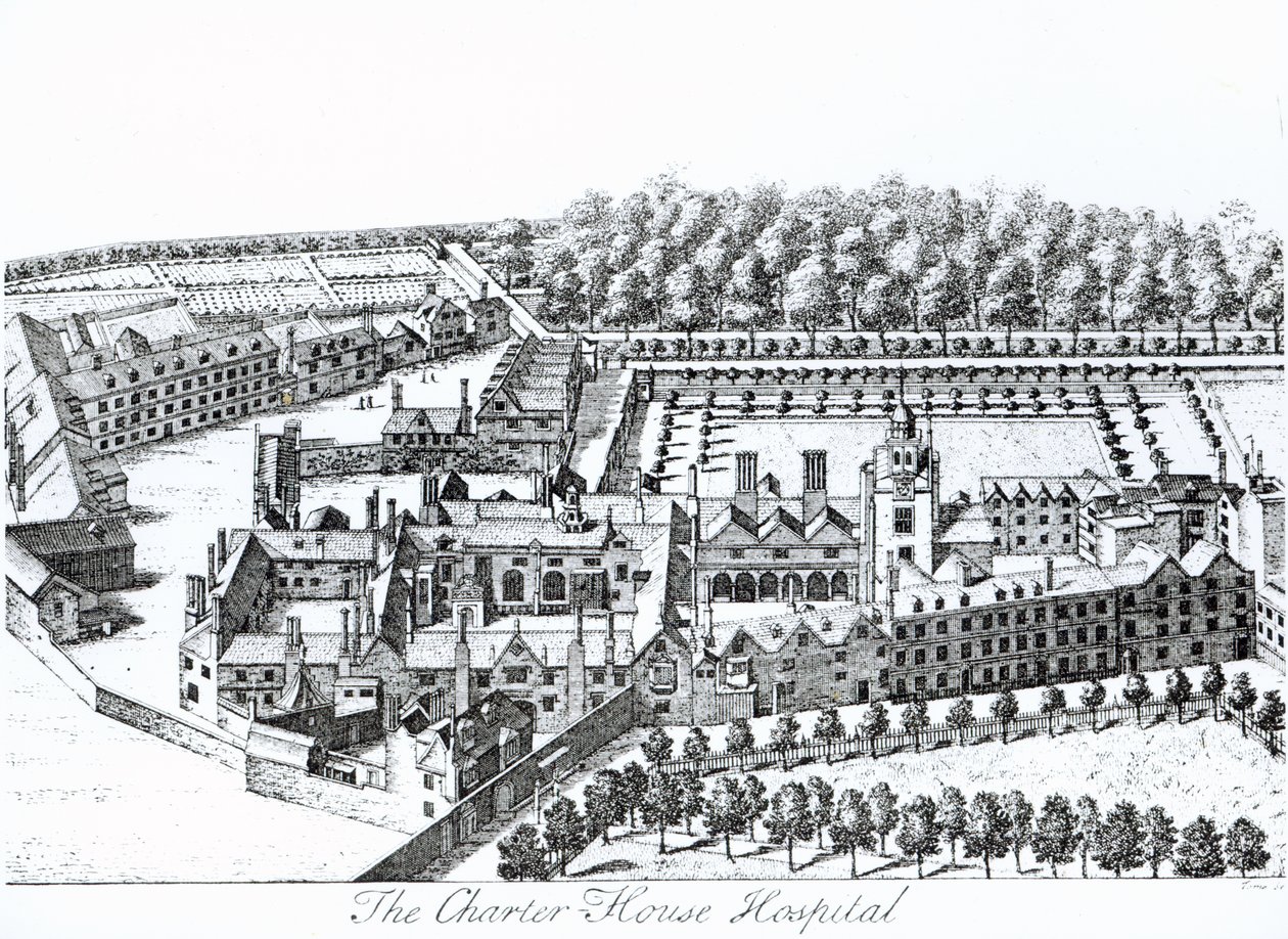 A Charterhouse Kórház, 1720 körül alkotó: Johannes Kip