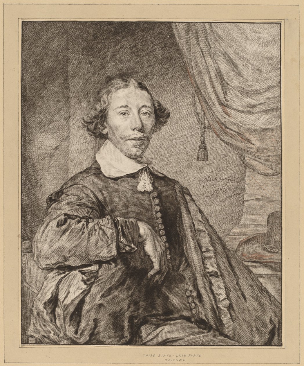 Ülő férfi portréja, 1771. alkotó: Johannes Kornlein