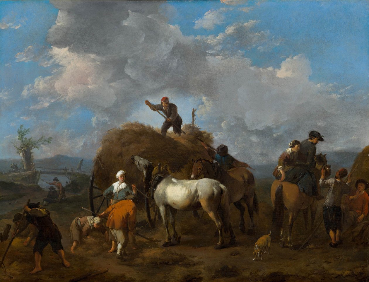 Holland: A széna betakarítása alkotó: Johannes Lingelbach