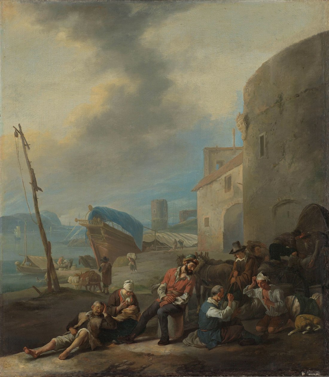 Olasz kikötő alkotó: Johannes Lingelbach