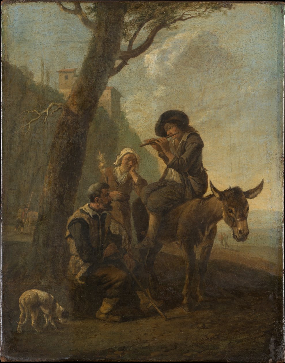 Fa alatt pihenő római pásztorcsalád alkotó: Johannes Lingelbach