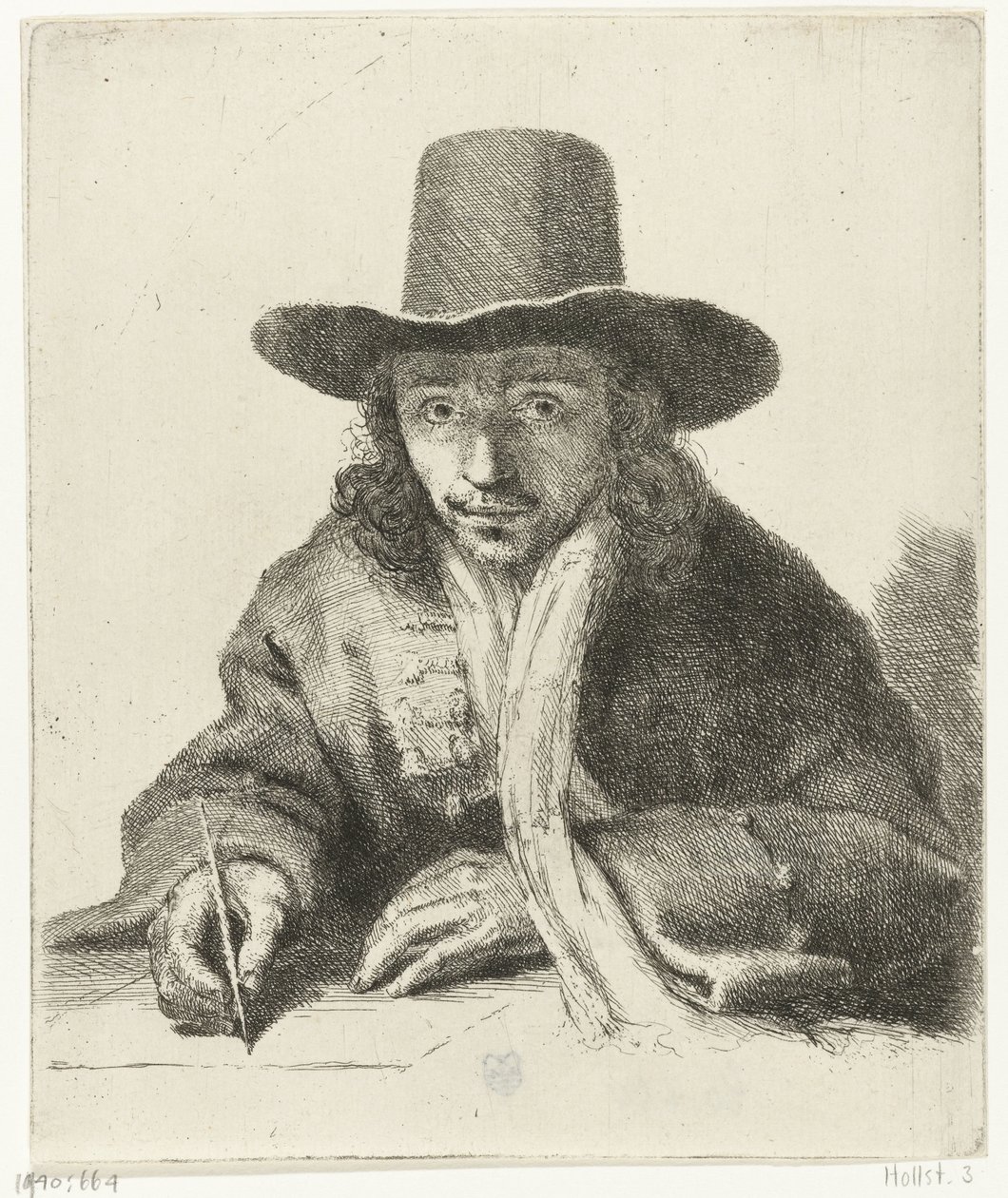 Johannes Lutma önarcképe, rajz alkotó: Johannes  Lutma