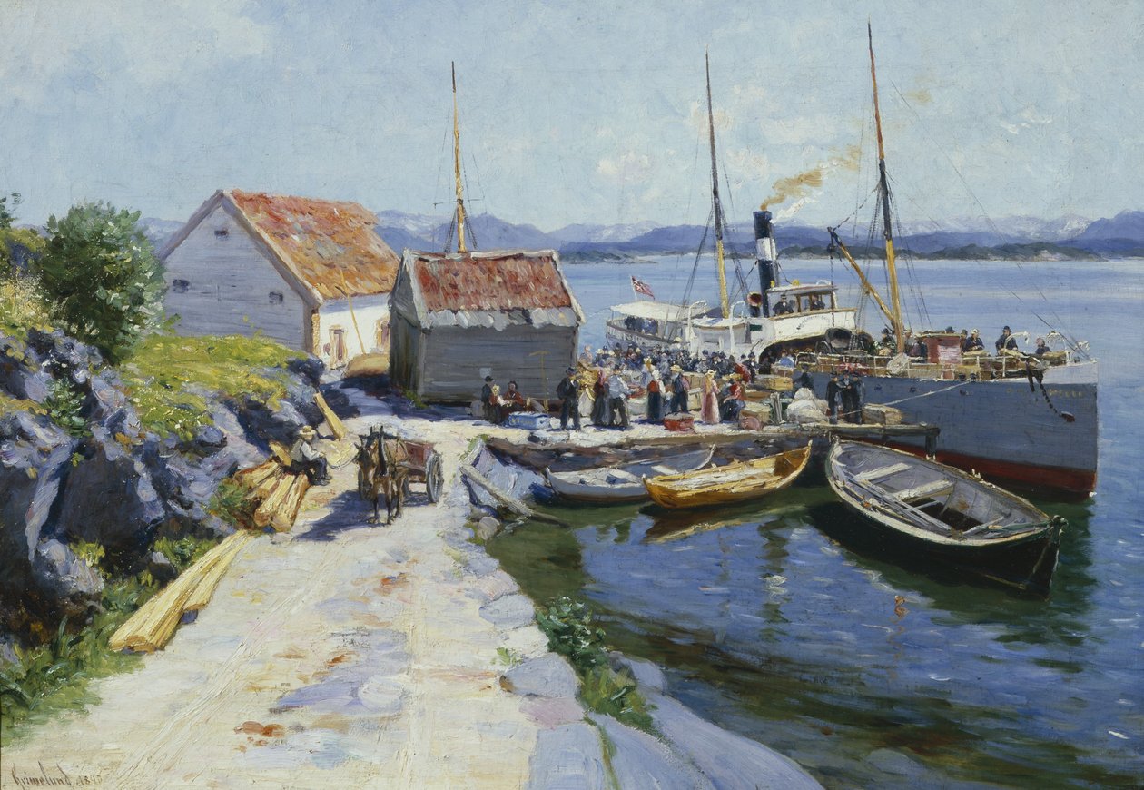 Kompkikötő Nyugat-Norvégiában alkotó: Johannes Martin Grimelund