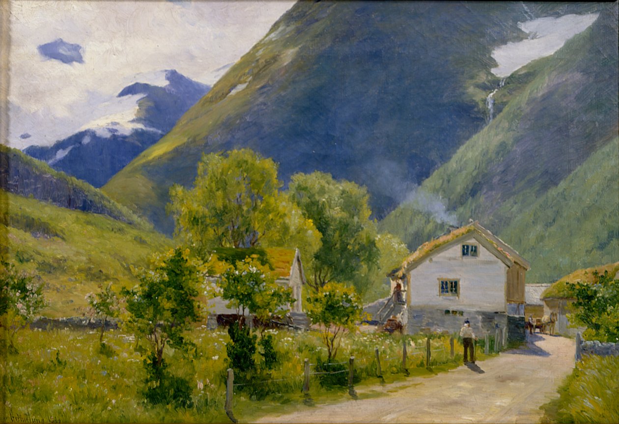 Oie, Nordangsdal (olaj, vászon) alkotó: Johannes Martin Grimelund