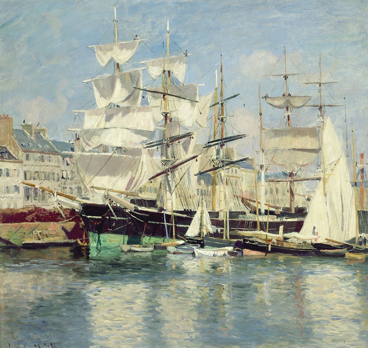 Négyszögletes - Felhúzógépek Le Havre-ban, 1886 alkotó: Johannes Martin Grimelund