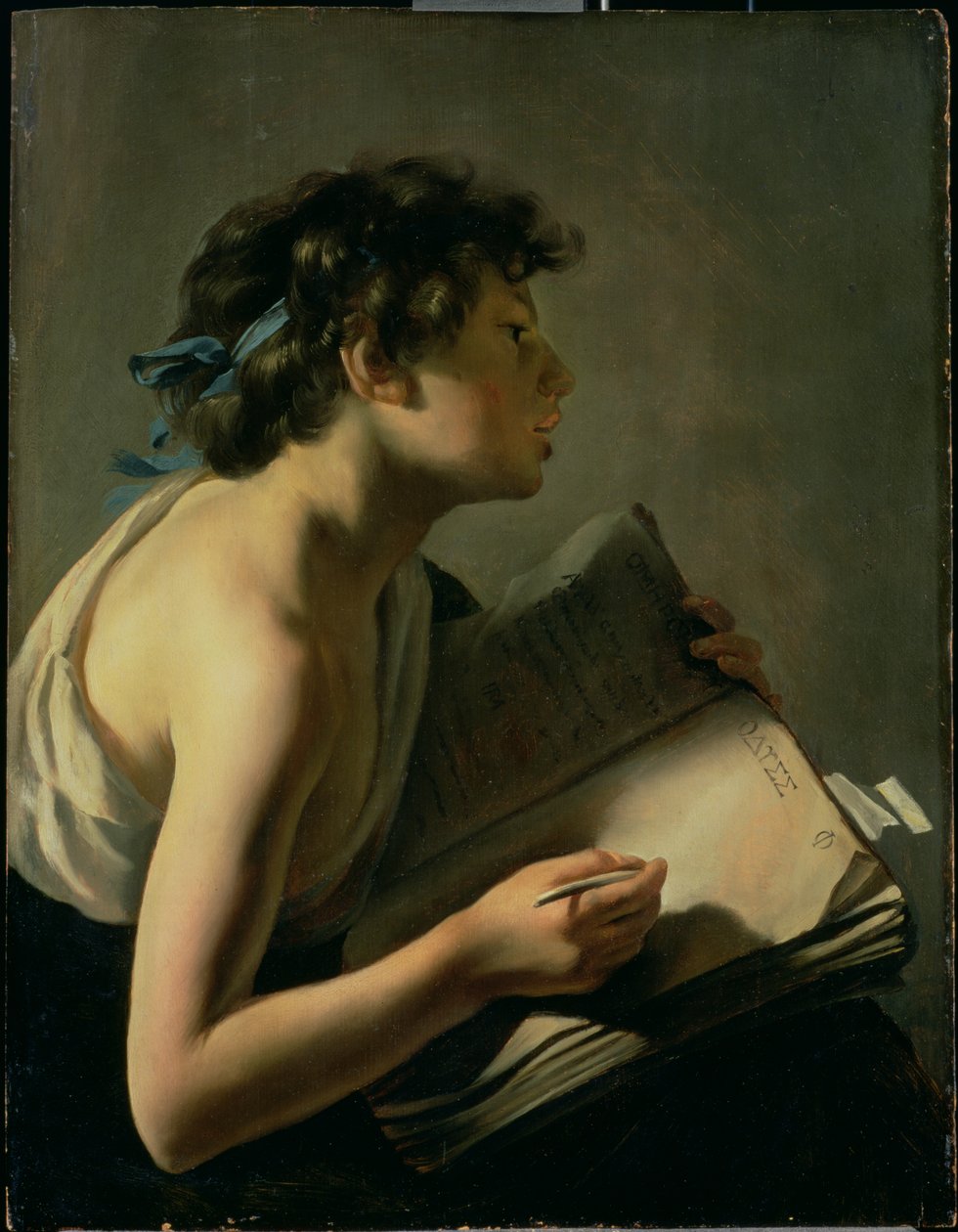 Az ifjú költő (Homéroszt átíró ifjúság) alkotó: Johannes Moreelse