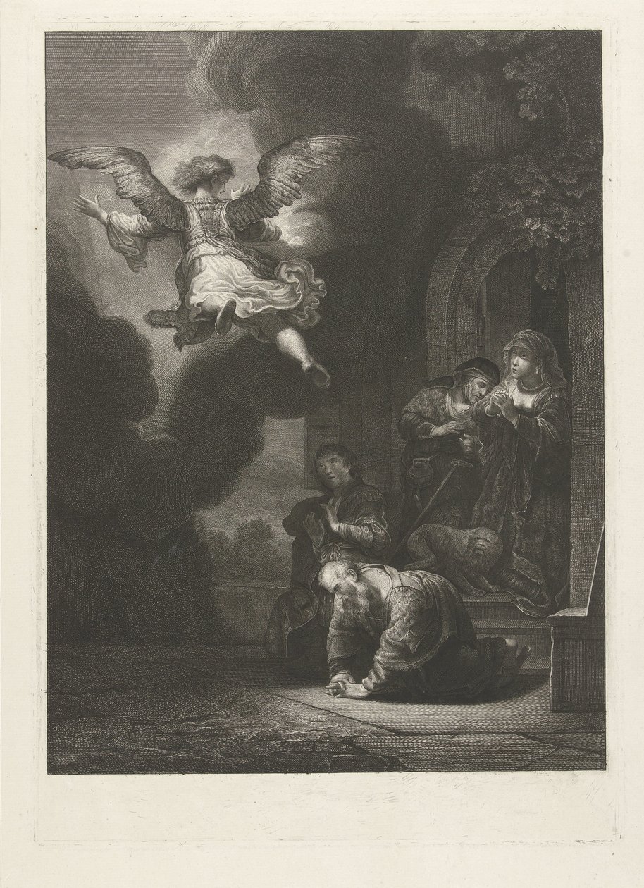 Az angyal elhagyja Tóbiást és családját alkotó: Johannes Pieter de Frey