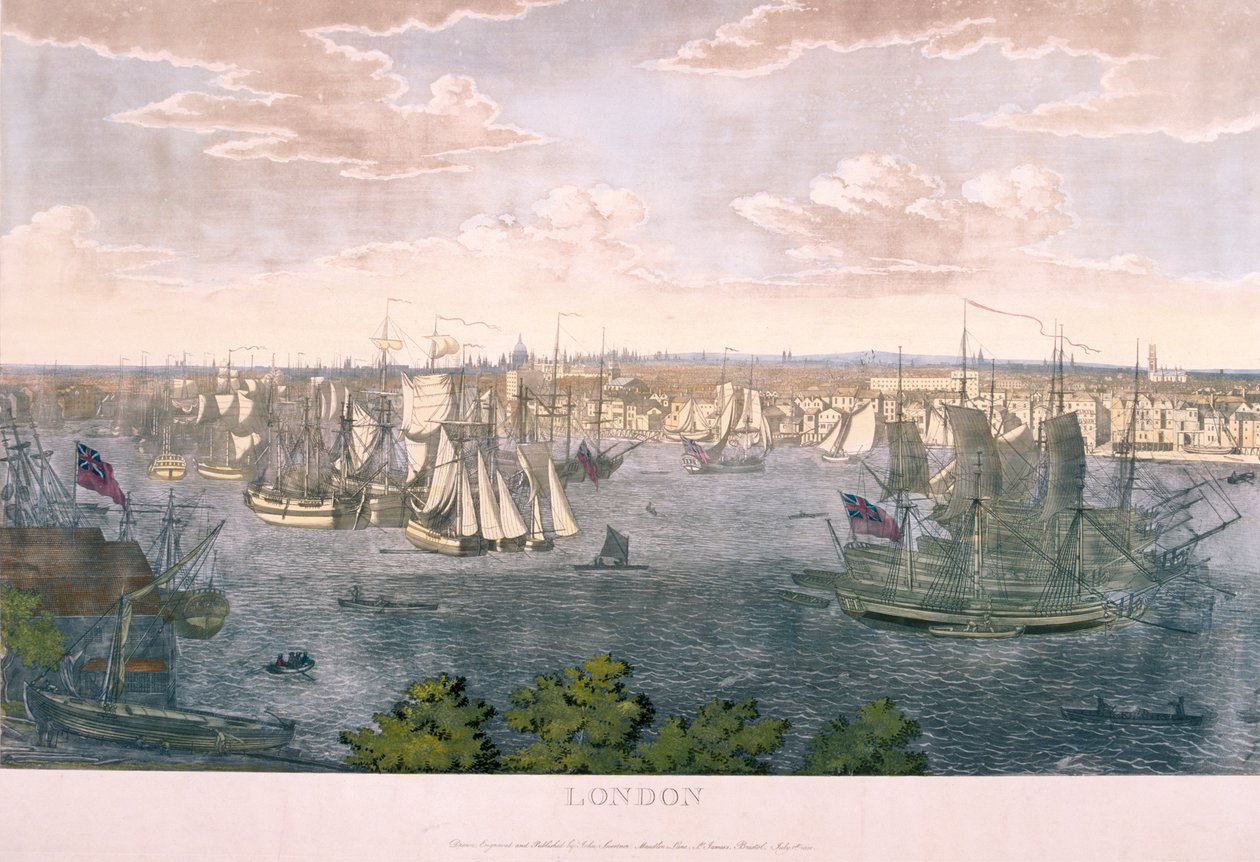 Londoni kilátás, 1801 alkotó: Johannes Swertner