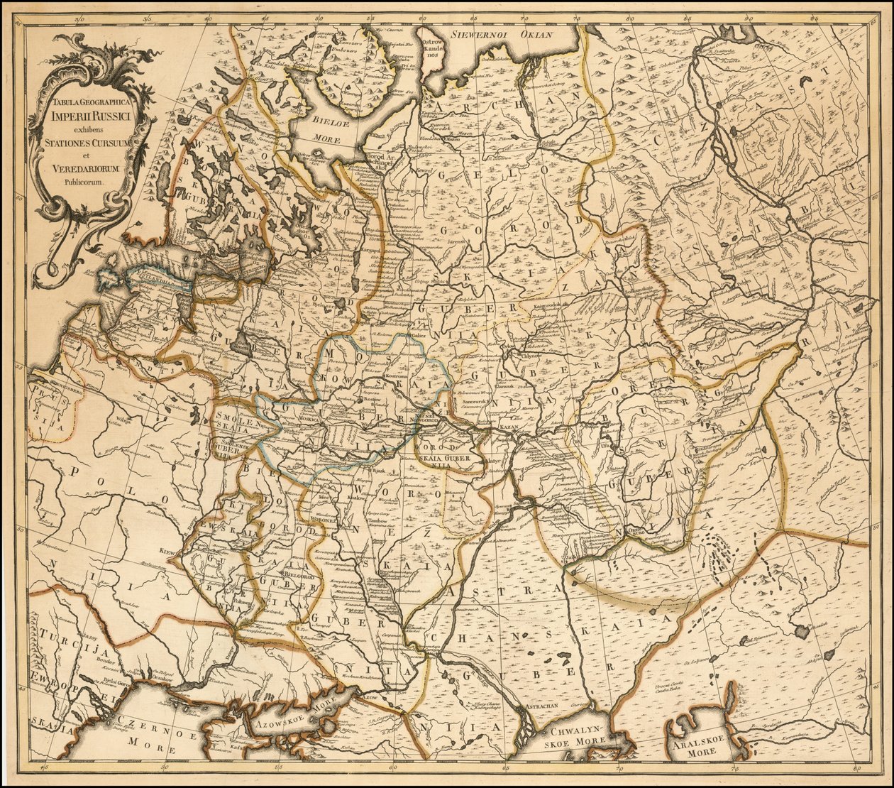 1760-as Oroszország-térkép Johannes Treskot tollából alkotó: Johannes Treskot