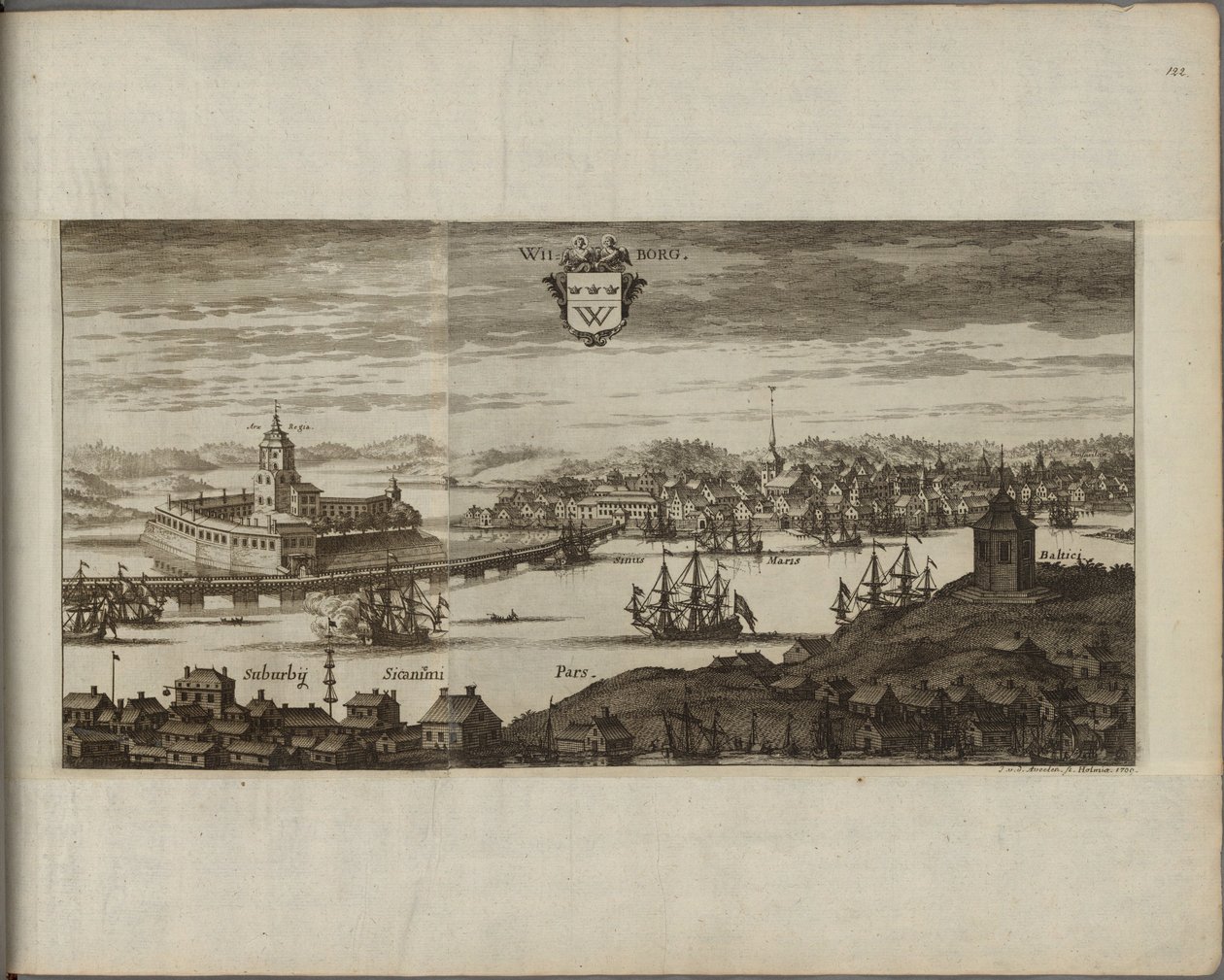 Vue de Vyborg (Oroszország) – Vyborg látképe, Aveelen, Johannes van den (1655-1727). Rézmetszet, 1667 és 1700 között. Nationalmuseum Stockholm alkotó: Johannes Van den Aveele