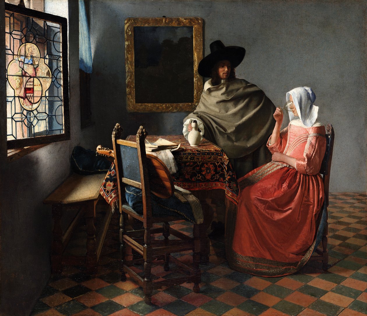 A pohár bor alkotó: Johannes Vermeer