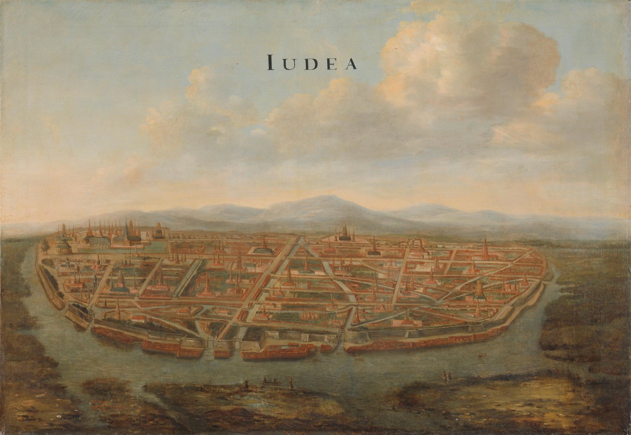 Kilátás Júdeára, Sziám fővárosára, 1662-3 alkotó: Johannes Vinckeboons