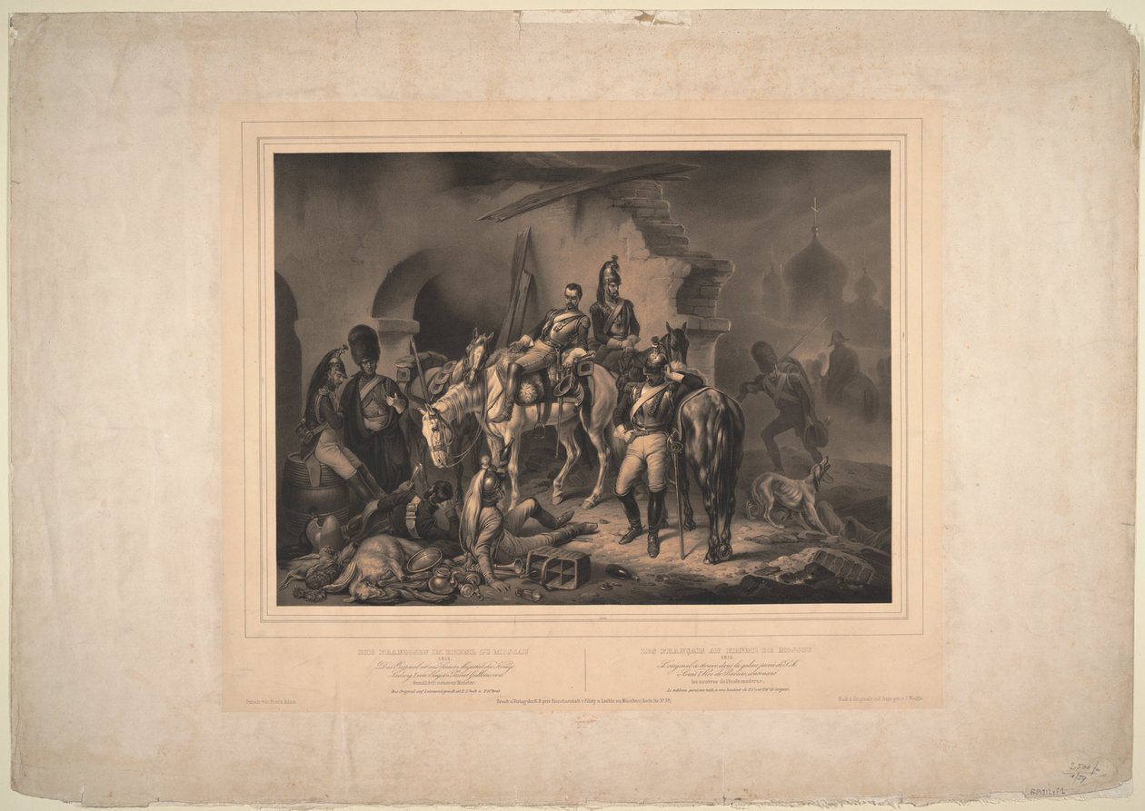 A francia hadsereg a moszkvai Kremlben, 1830 alkotó: Johannes Woelffle