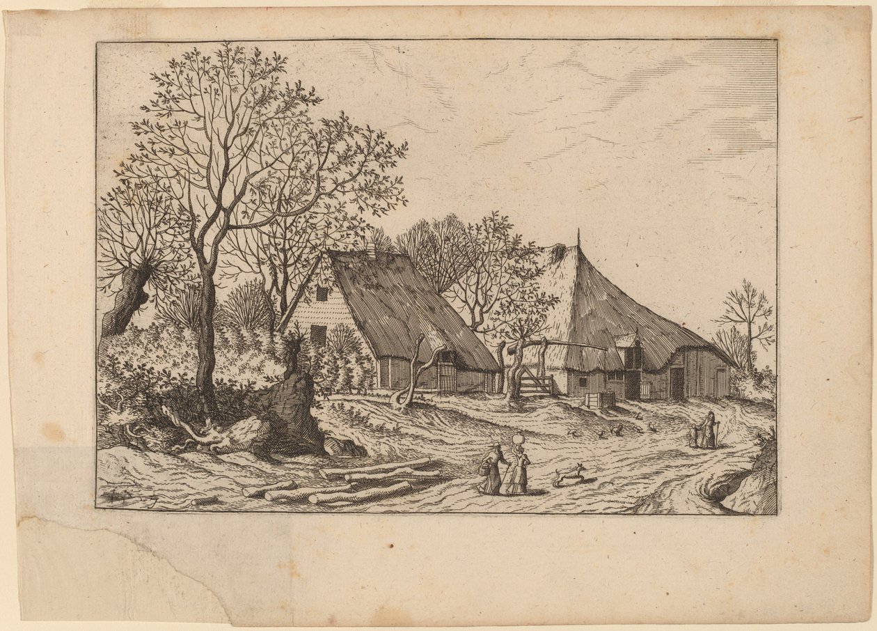 Farm Shed és Draw Well alkotó: Johannes and Lucas van Doetechum after Master of the Small Landscapes