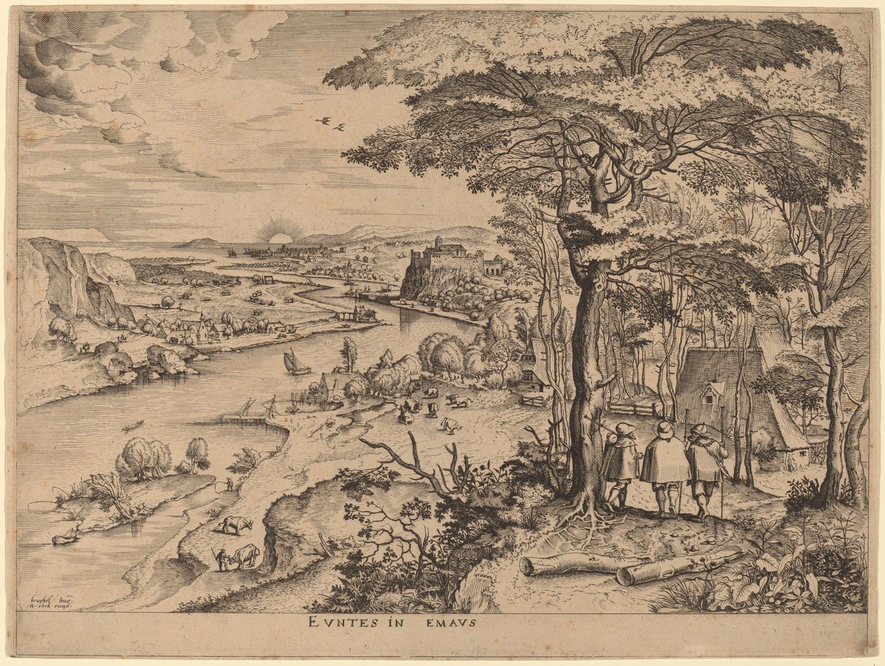 Zarándokok Emmausba alkotó: Johannes and Lucas van Doetechum after Pieter Bruegel the Elder