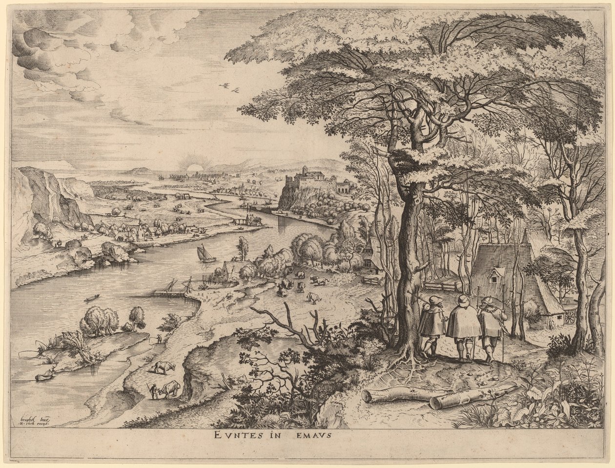 Zarándokok Emmausba alkotó: Johannes and Lucas van Doetechum after Pieter Bruegel the Elder