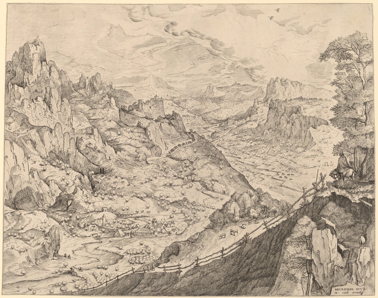 Nagy alpesi táj alkotó: Johannes and Lucas van Doetechum after Pieter Bruegel the Elder