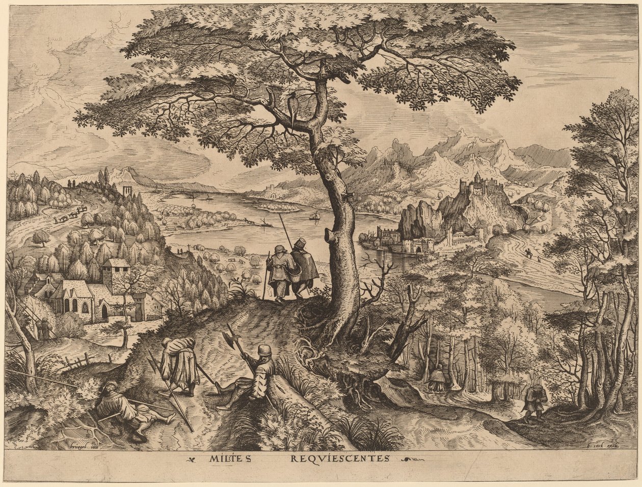 Katonák nyugalomban alkotó: Johannes and Lucas van Doetechum after Pieter Bruegel the Elder