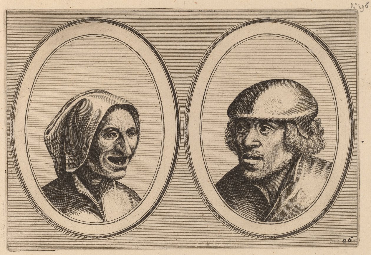 "Woman Verneem-al" és "Hans de Pluym-strijcker" alkotó: Johannes and Lucas van Doetechum after Pieter Bruegel the Elder