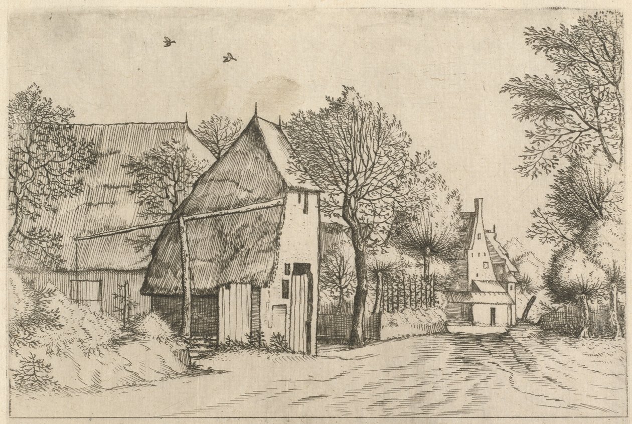 Village Road Draw Well alkotó: Johannes and Lucas van Doetechum after the Master of the Small Landscapes