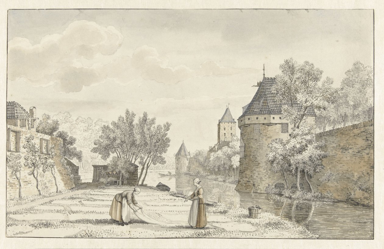 Kilátás a Plompetorenre Utrechtben alkotó: Johannes de Bosch