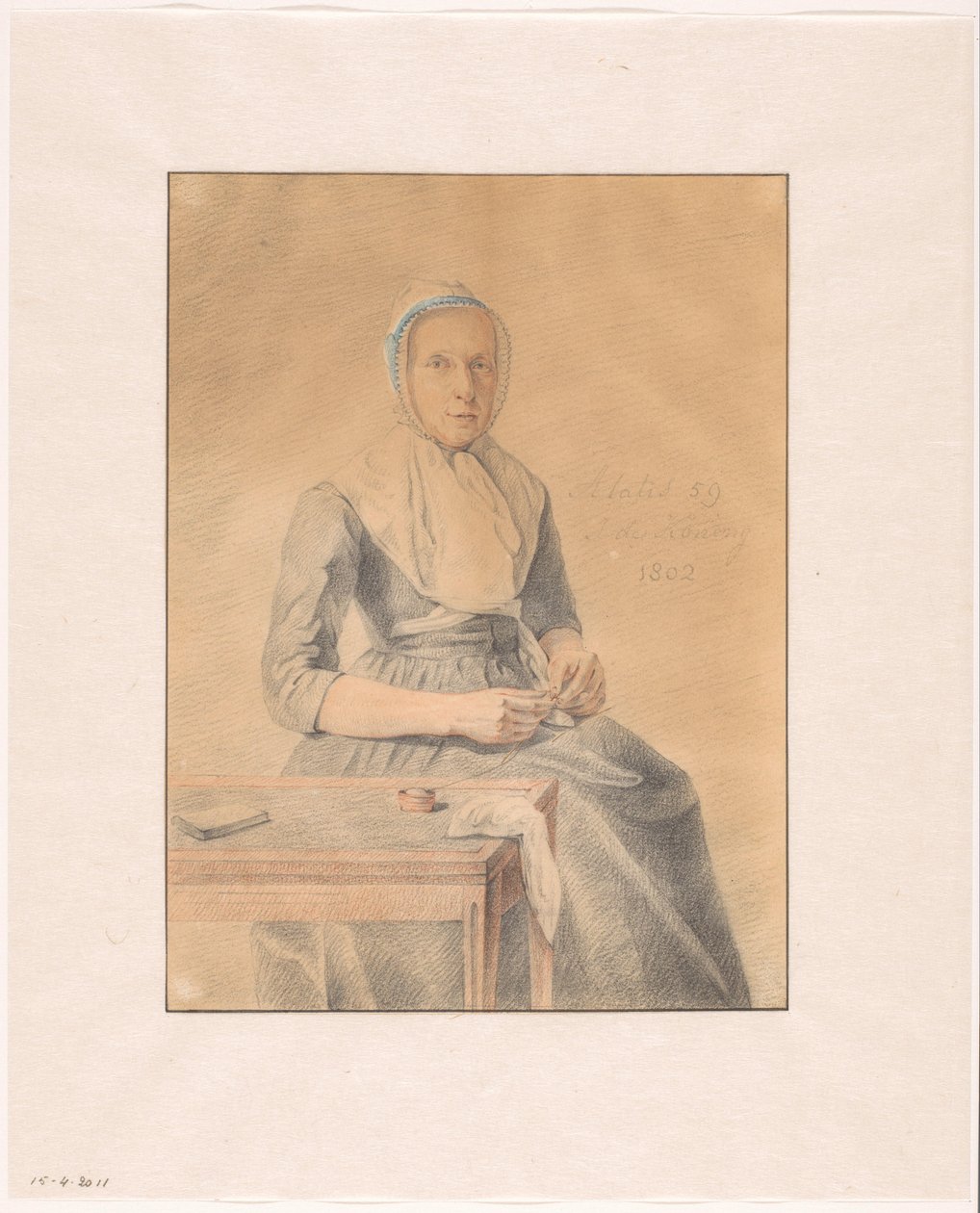 Catherine van Eck portréja alkotó: Johannes de Koning (signed by artist)