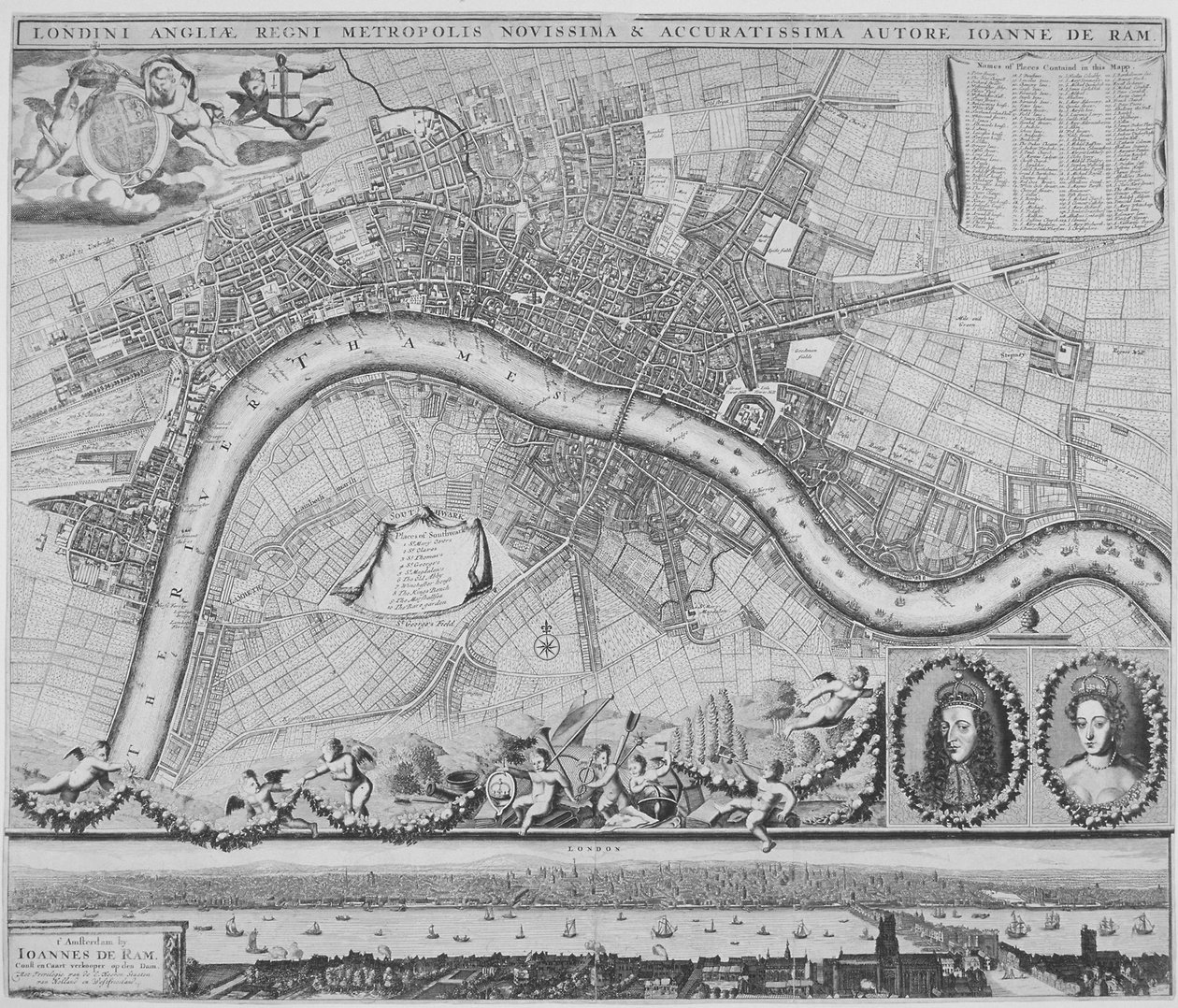 London térkép, 1690 alkotó: Johannes de Ram