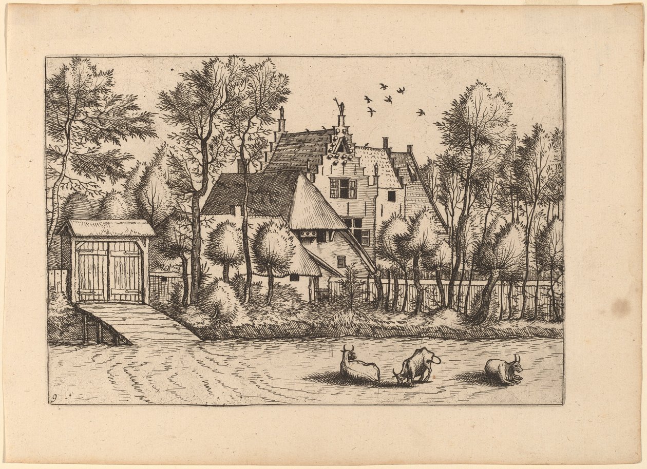Tájház árokkal alkotó: Johannes van Doetechum, the Elder and Lucas