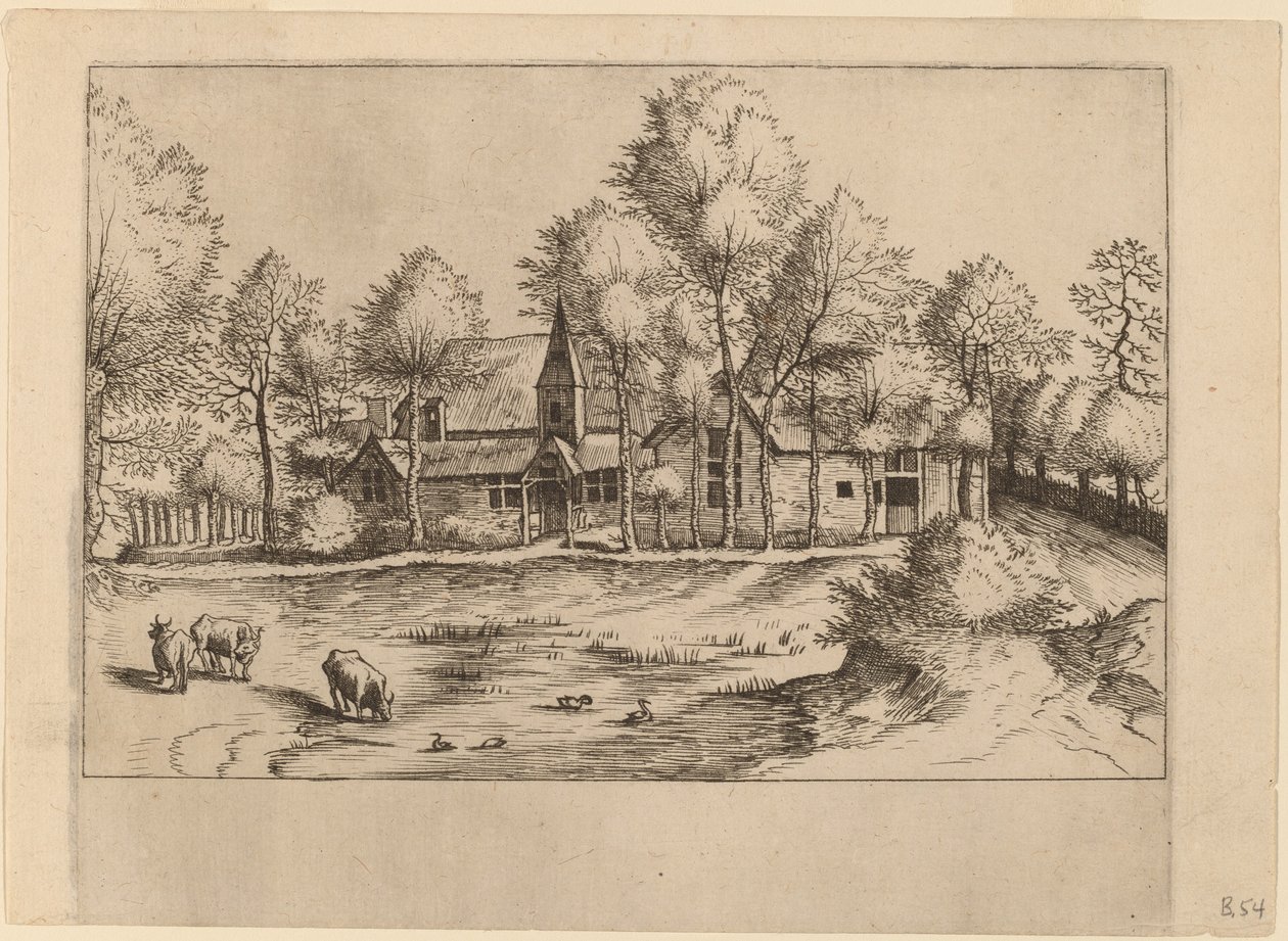 Vidéki falu templommal alkotó: Johannes van Doetechum, the Elder and Lucas