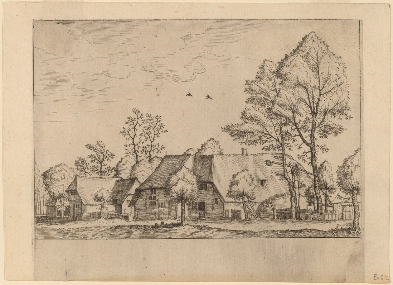 Nagy farm Draw Wellnel alkotó: Johannes van Doetechum, the Elder and Lucas