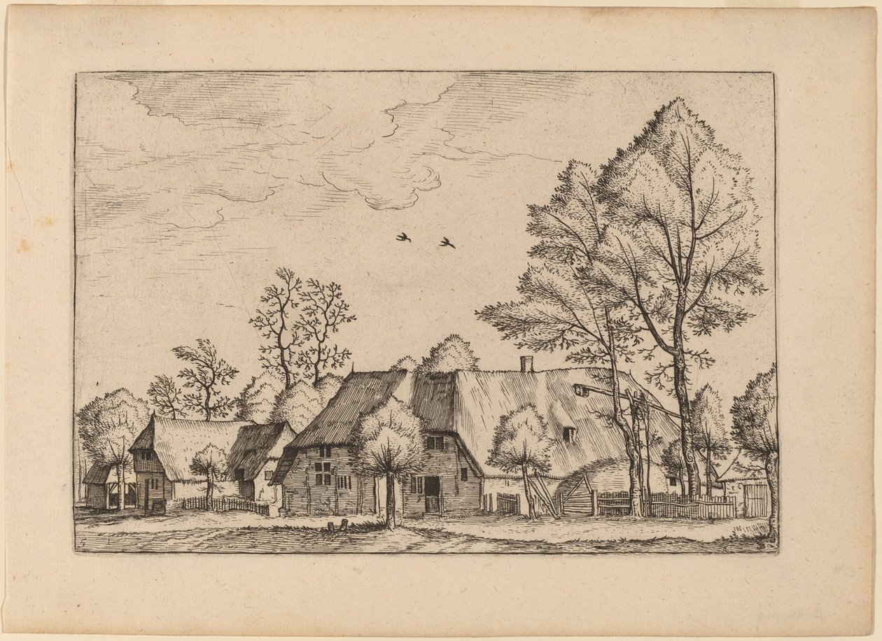 Nagy farm Draw Wellnel alkotó: Johannes van Doetechum, the Elder and Lucas