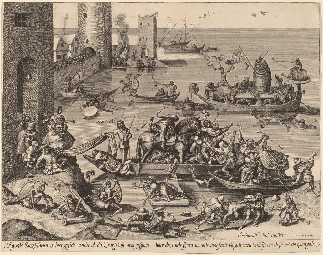 Szent Márton lovával egy hajóban alkotó: Johannes van Doetechum, the Elder, and Lucas