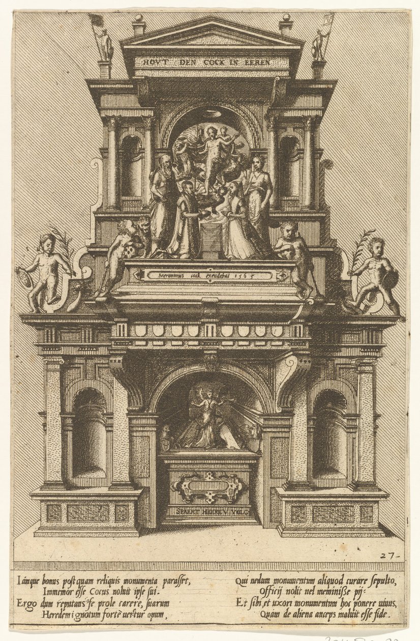 Cœnotaphiorum 27, 1563. Alkotók: Johannes van Doetecum I, Lucas van Doetecum. alkotó: Johannes and Lucas van Doetecum