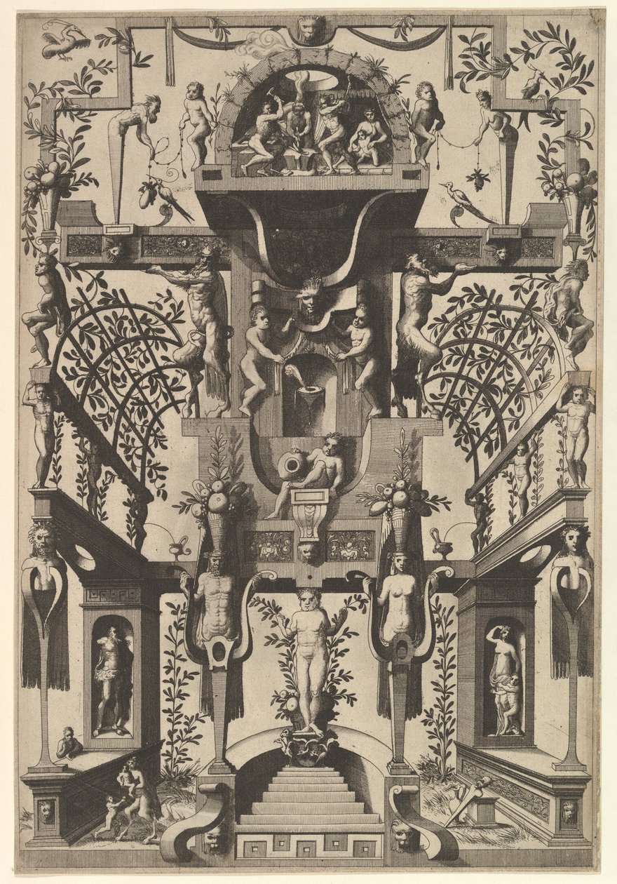 Modern groteszk dekoráció, 1557. alkotó: Johannes van Doetecum I