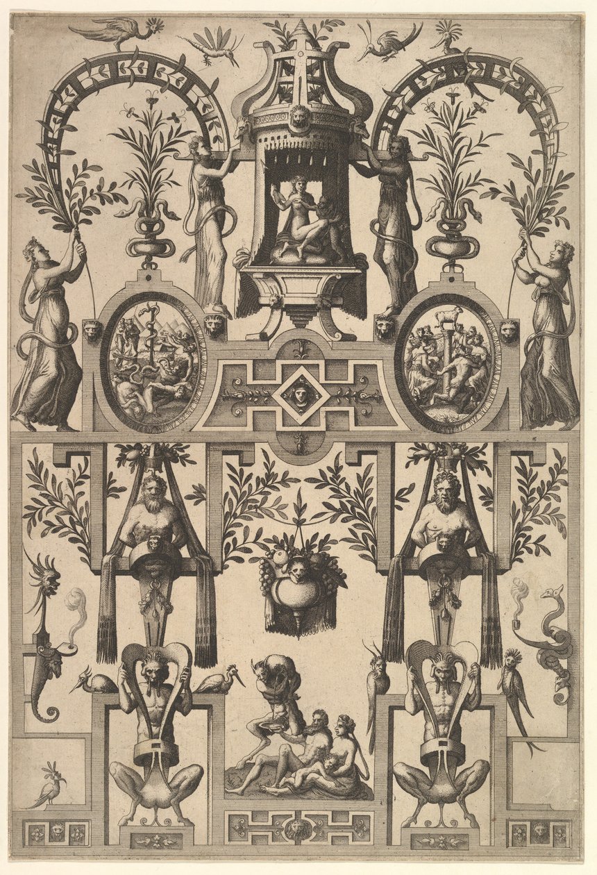 Modern groteszk pánttal, 1557. alkotó: Johannes van Doetecum I