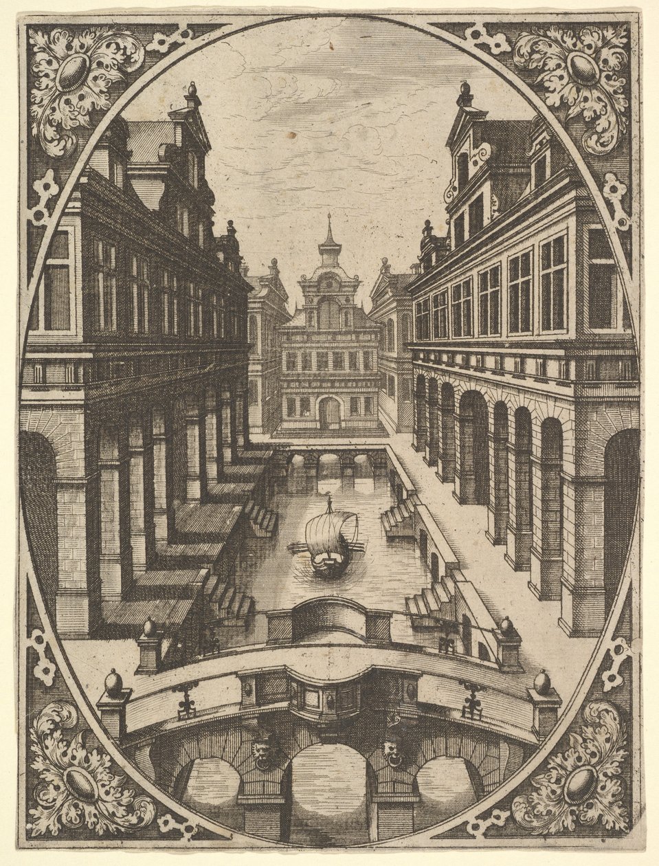 Lemez a Scenographiae...-ból, kb. 1560. alkotó: Johannes van Doetecum I