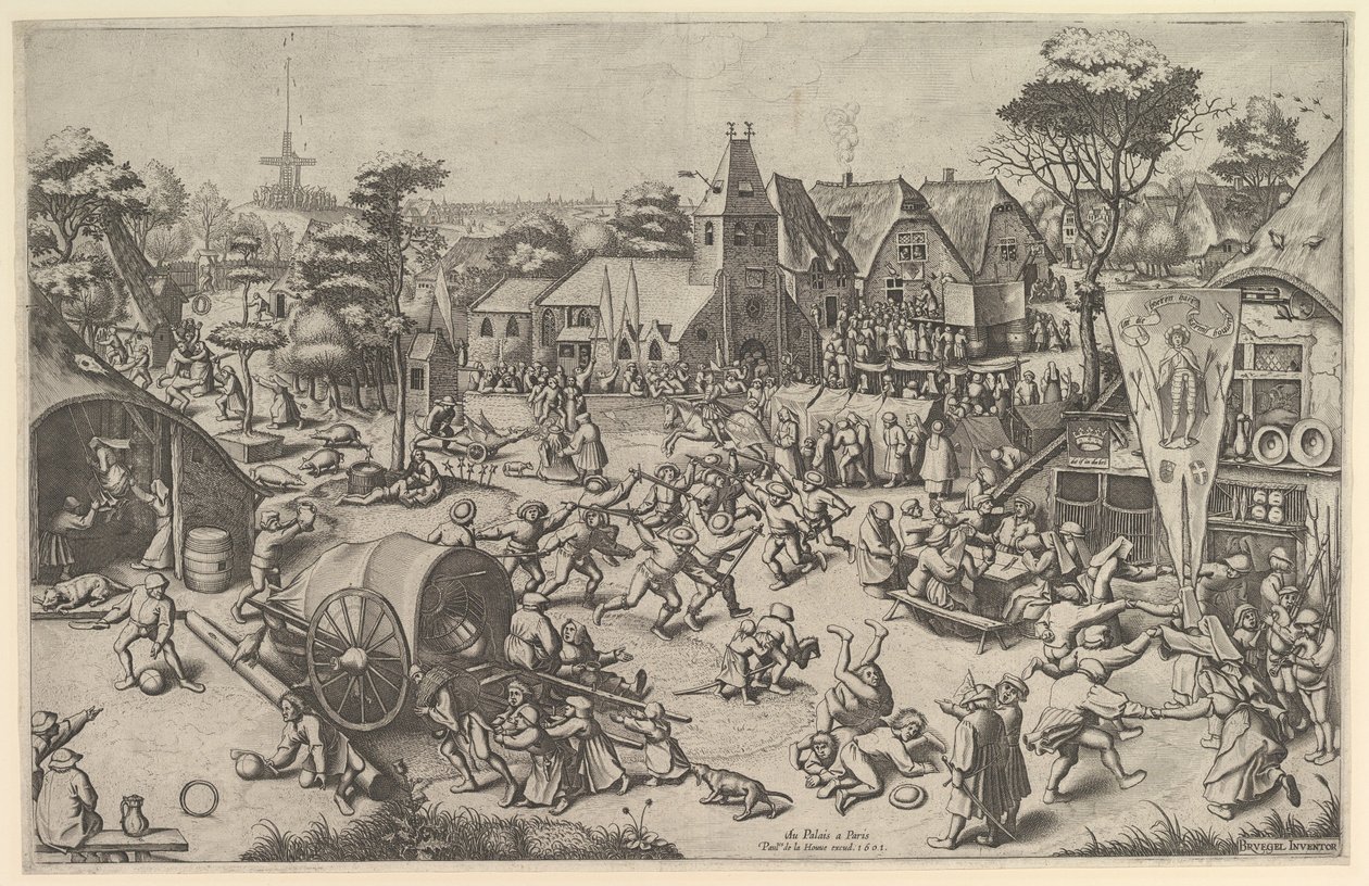 A Szent György Kermis, kb. 1569, nyomtatott 1601. alkotó: Johannes van Doetecum I