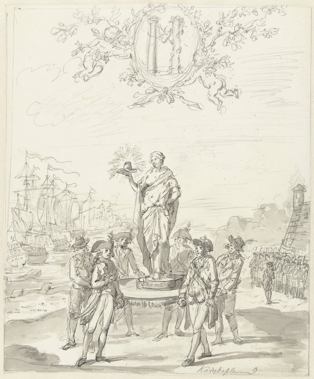 Általános fegyverek, kitüntetés a Kadijkspleinen, 1795 alkotó: Johannes van Dregt (rejected attribution)