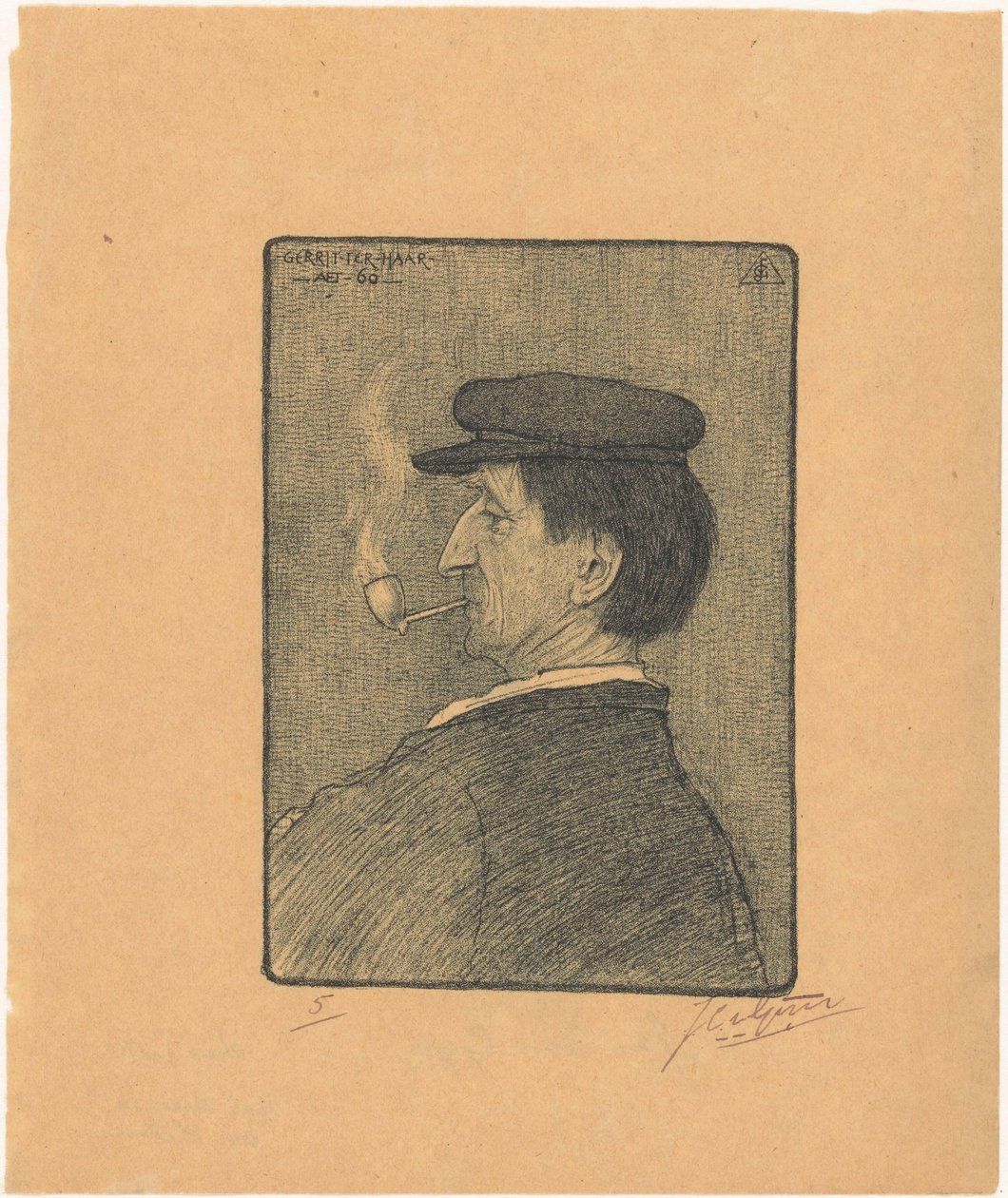 Gerrit ter Haar portréja alkotó: Johannes van Gijn (signed by artist)