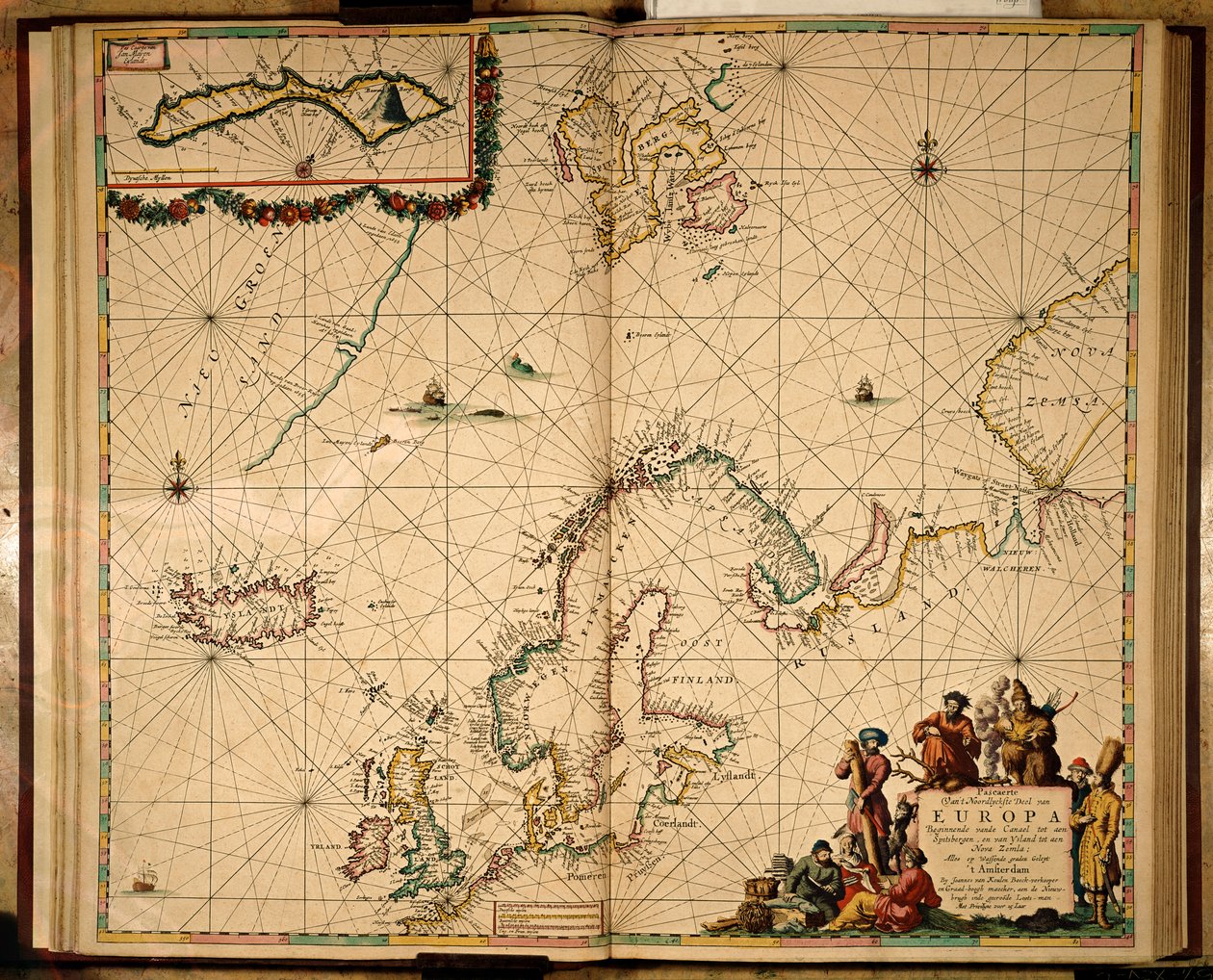Észak-Európa térképe (kézi színes metszet) alkotó: Johannes van Keulen