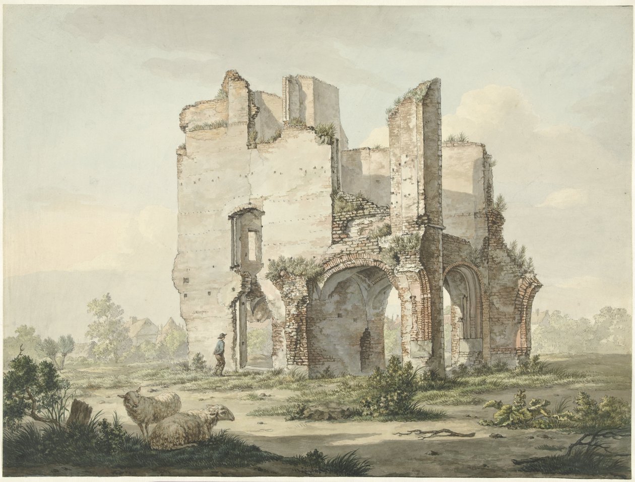 A Rijnsburgi apátság romjai alkotó: Johannes van Lexmond