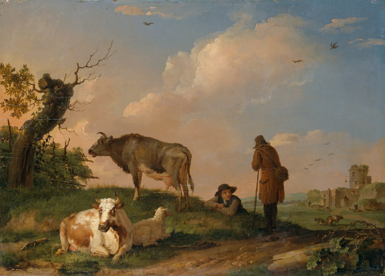 "Táj szarvasmarhákkal", 1670-1690 alkotó: Johannes van der Bent