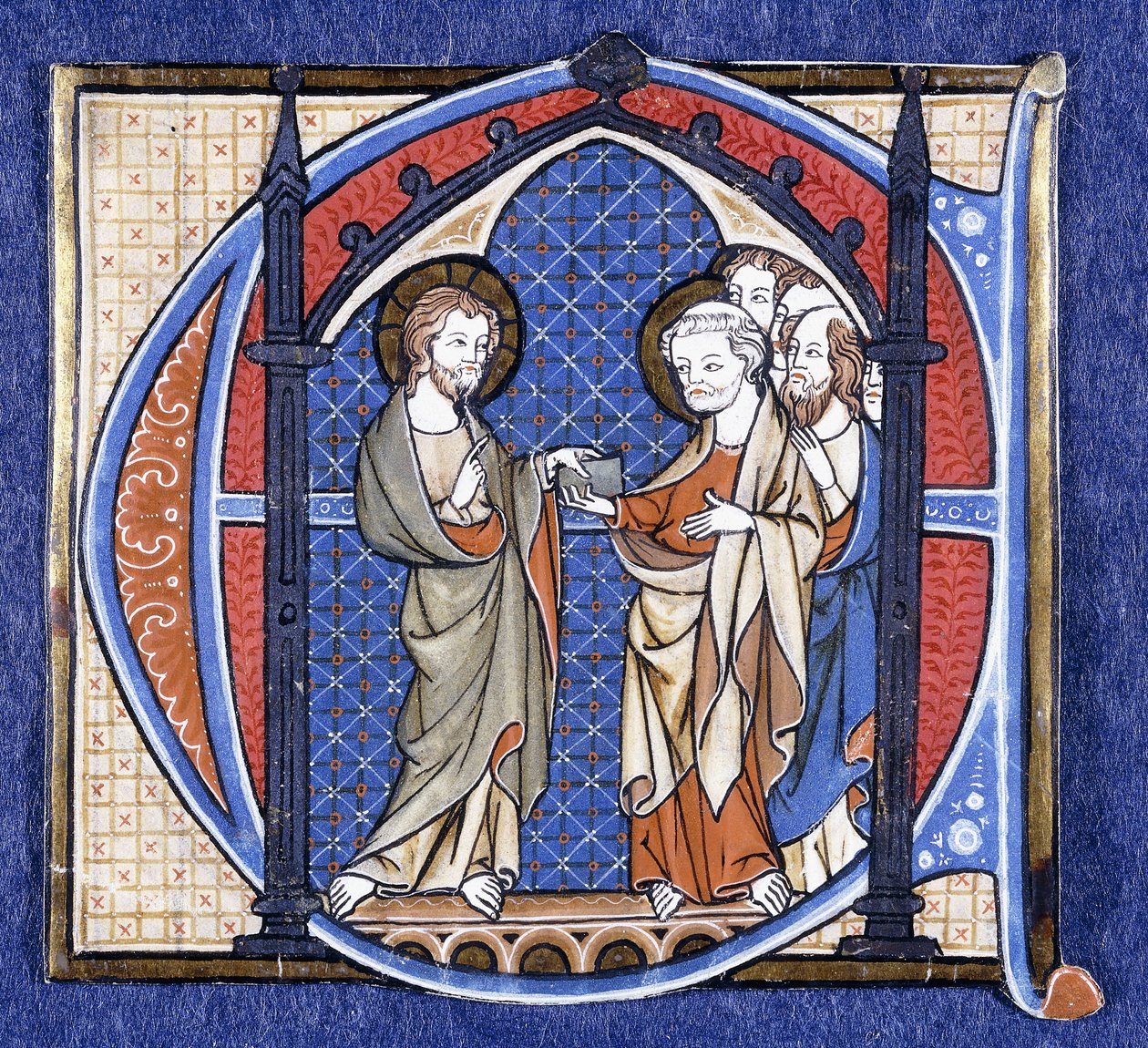 Krisztus bemutatja a küldetést Szent Péternek, 1320 körül alkotó: Johannes von Valkenburg
