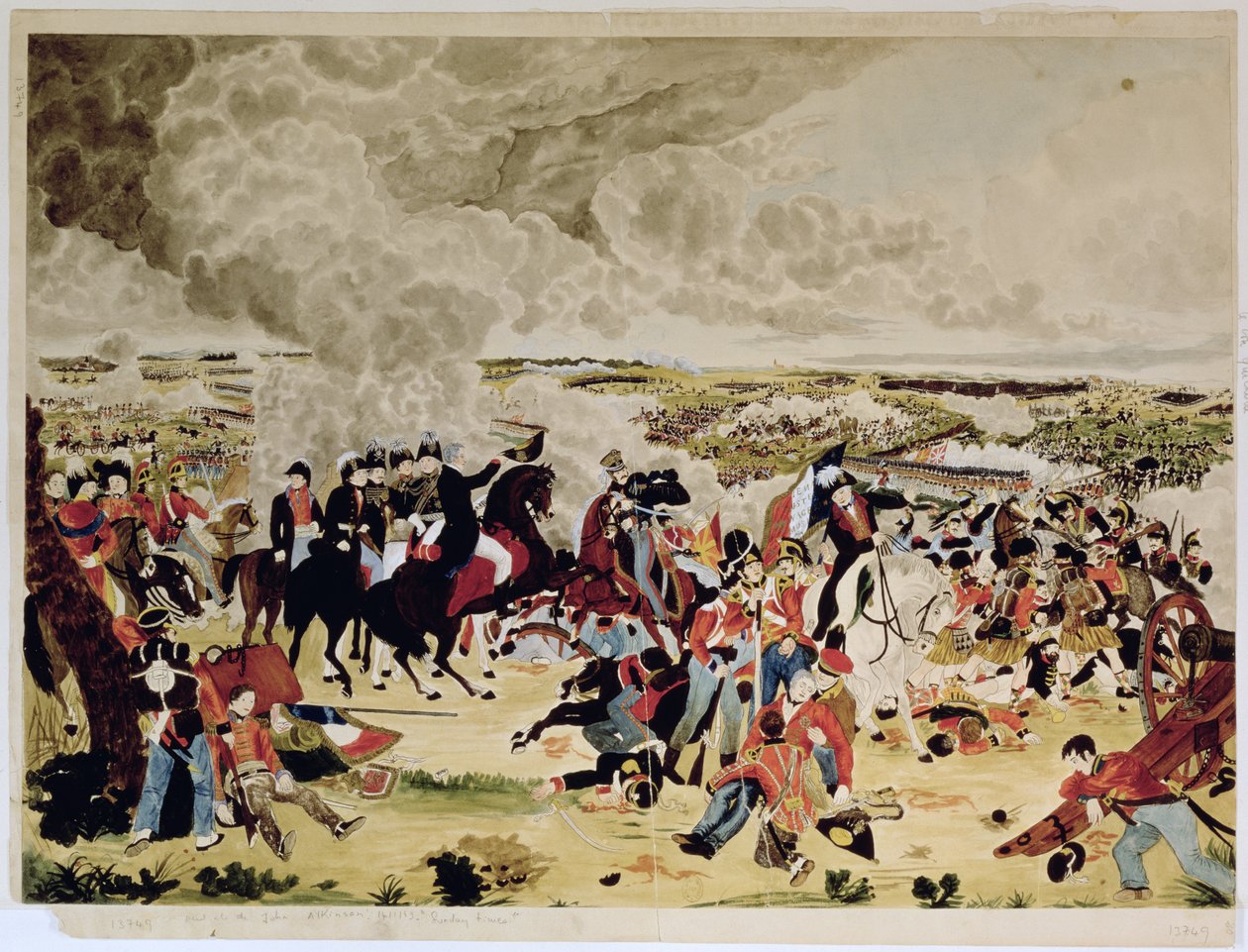 A waterlooi csata, 1815. június 18., a The Sunday Times 1888. július 21-i számából (wc papíron) alkotó: John Alkinson