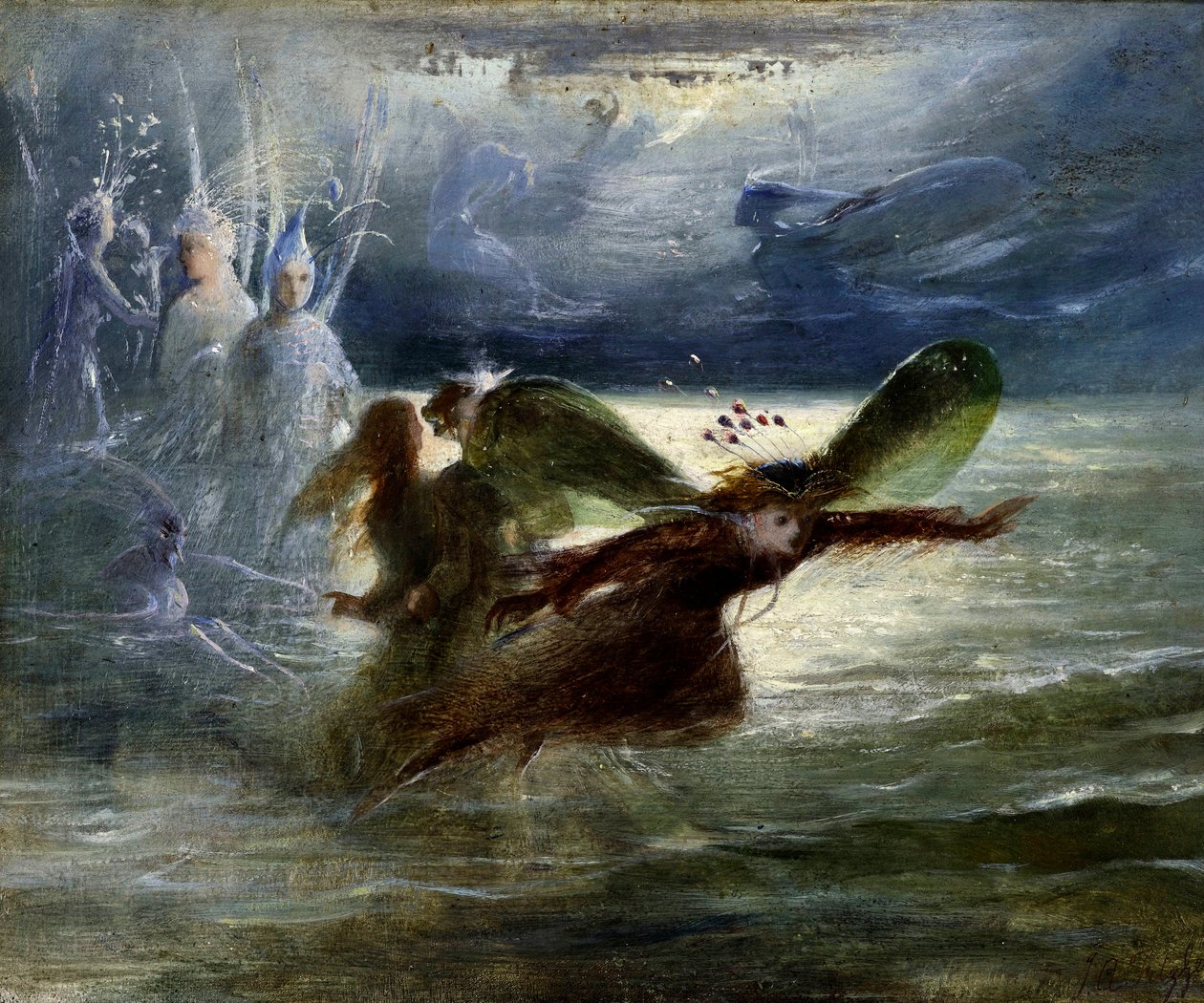 Sea Sprites, 1870 körül alkotó: John Anster Fitzgerald