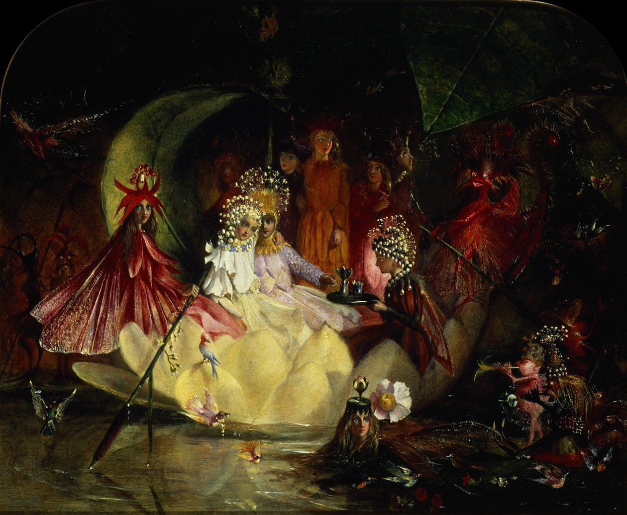 Oberon és Titánia házassága alkotó: John Anster Fitzgerald